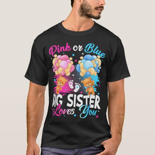 Bären Nk Oder Blau Große Schwester Liebt Dich Gesc T-Shirt (Vorderseite)