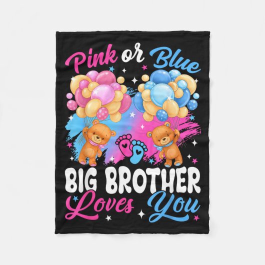 Bären Nk Oder Blau Großen Bruder Liebt Dich Geschl Fleecedecke (Vorderseite)