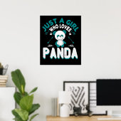 Bären - Nur ein Mädchen, das Panda Liebe Poster (Heimbüro)