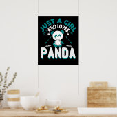 Bären - Nur ein Mädchen, das Panda Liebe Poster (Küche)