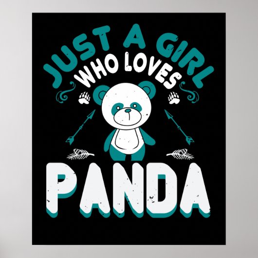 Bären - Nur ein Mädchen, das Panda Liebe Poster (Vorne)