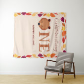 Bären-One-Fall-Tier ersten Geburtstag Wandteppich (Beispiel (Horizontal))