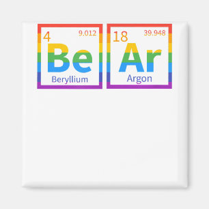 Bären Periodischer Gay Bear LGBT Pride Rainbow for Magnet