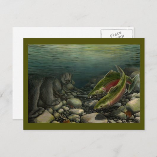 Bären Postcard Custom Lmon Fisch Postkarten (Vorne/Hinten)