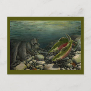 Bären Postcard Custom Lmon Fisch Postkarten