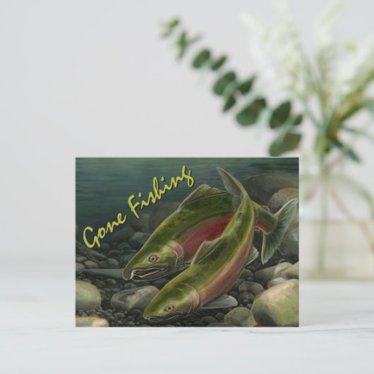 Bären Postcard Custom Lmon Fisch Postkarten (Stehend Vorderseite)