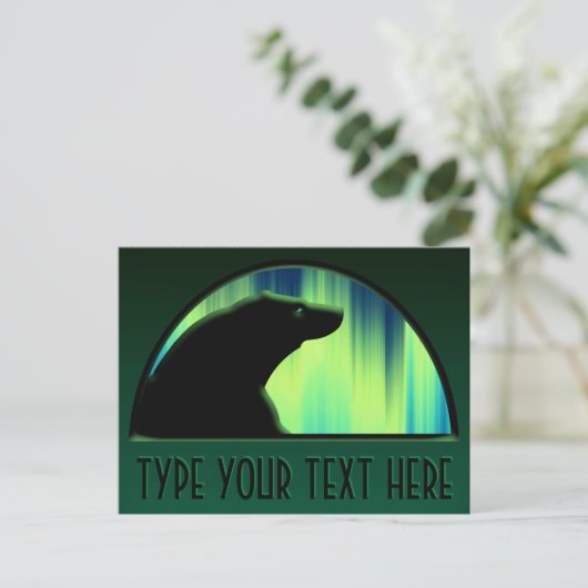 Bären Postcard Native Aurora Bären Art Cards Postkarte (Stehend Vorderseite)