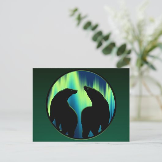 Bären Postcard Native Aurora Bären Art Cards Postkarte (Stehend Vorderseite)