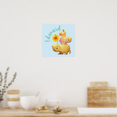 Bären, Roster und Sonnenblumenturm Poster (Küche)