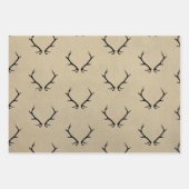 Bären, schwarz und steinfarbene Umhüllung Geschenkpapier Set (Vorderseite 2)