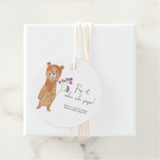 Bären Sie es, wenn sie Pop Babydusche Pop Geschenkanhänger (Beispiel)