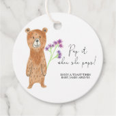 Bären Sie es, wenn sie Pop Babydusche Pop Geschenkanhänger (Vorderseite)