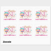 Bären Sie in einem Pink Balloon Baby Stickers (Blatt)