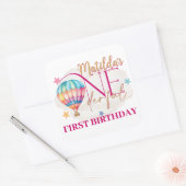 Bären Sie in einem Pink Balloon Baby Stickers (Umschlag)