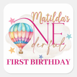 Bären Sie in einem Pink Balloon Baby Stickers