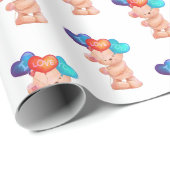 Bären Sie mit mir Liebe Sie Balloons Geschenkpapier (Rolleneckpunkt)