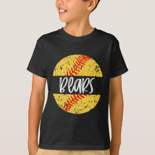Bären Softball-Team-Maskottchen Schulgeist Spielta T-Shirt