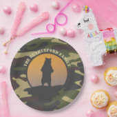 Bären Stehend und Camouflage Pappteller (Party)