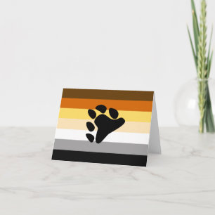 Bären-Stolzflagge mit Pfote Dankeskarte