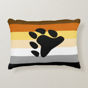 Bären-Stolzflagge mit Pfote Dekokissen
