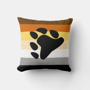 Bären-Stolzflagge mit Pfote Kissen