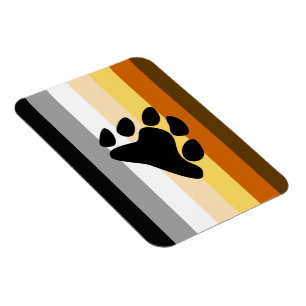 Bären-Stolzflagge mit Pfote Magnet