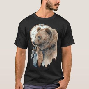 Bären-Tribal-Wasserfarben-Bären-Traumfänger 1 T-Shirt