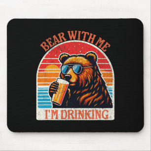 Bären trinken Bier Outdoor Funny Grizzi Wandern Mousepad