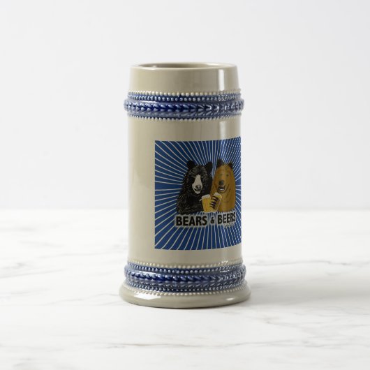 Bären u. Bier-Bier Stein! Bierglas (Mittel)