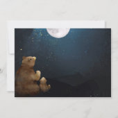 Bären über dem Mond Online Baby Dusche Einladung (Rückseite)