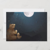 Bären über der Mond-Babydusche Einladung (Rückseite)