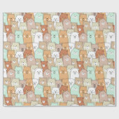 Bären und Bären Geschenkpapier (Flach)