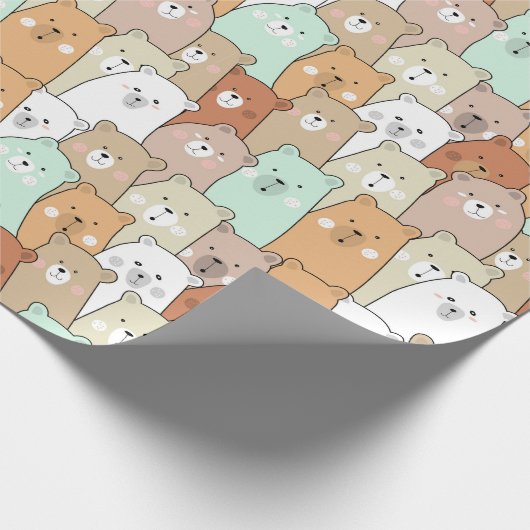 Bären und Bären Geschenkpapier (Ecke)
