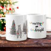 Bären und Bäume Weihnachten Tasse, Fröhliche und h Kaffeetasse