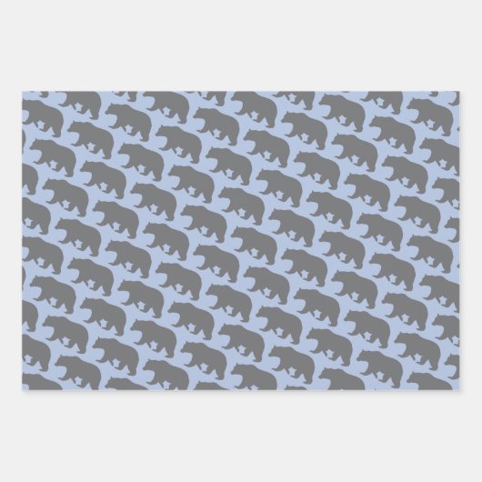 Bären- und Bergwaschpapier Geschenkpapier Set (Vorderseite)