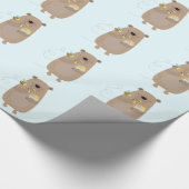 Bären und Bienen Geschenkpapier (Ecke)