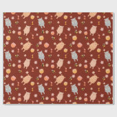 Bären und Bienen Geschenkpapier (Flach)