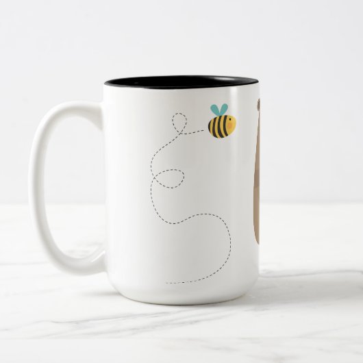 Bären und Bienen Zweifarbige Tasse (Links)