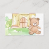 Bären und Blocks Kindertagesstätte Kinderbetreuung Visitenkarte (Rückseite)