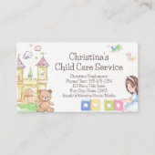 Bären und Blocks Kindertagesstätte Kinderbetreuung Visitenkarte (Vorderseite)