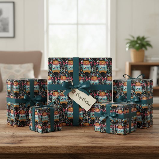 Bären und Blume Geschenkpapier Set