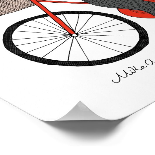 Bären und Bunny geht picknicken Happy Bären Kaninc Poster (Ecke)