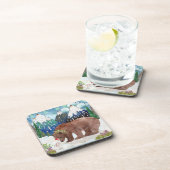 Bären und Bunny Hard Plastic Untersetzer (Rechte Seite)