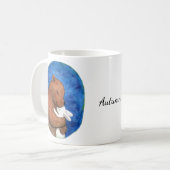 Bären und Bunny Hugging Anniversary Individuelle N Kaffeetasse (Vorderseite Links)