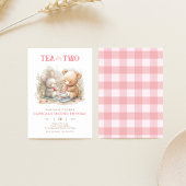 Bären und Bunny Tee für zwei Party Einladungen