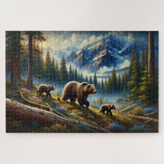 Bären- und Cubs-Abenteuer, Waldberg Puzzle (Horizontal)