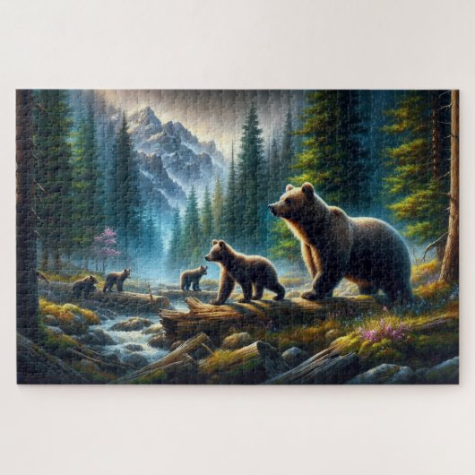 Bären- und Cubs-Abenteuer, Waldberg Puzzle (Horizontal)