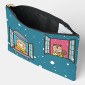 Bären und Eichhörnchen am Fenster Zubehörtasche (Offen)