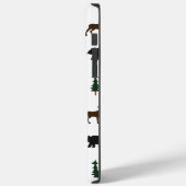 Bären und Elch Monogram Naturkabine Rustikal Case-Mate iPhone Hülle (Rückseite / Links)