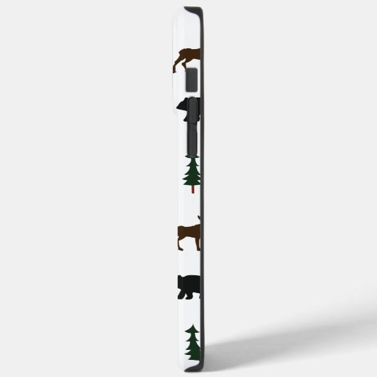 Bären und Elch Monogram Naturkabine Rustikal Case-Mate iPhone Hülle (Rückseite / Links)